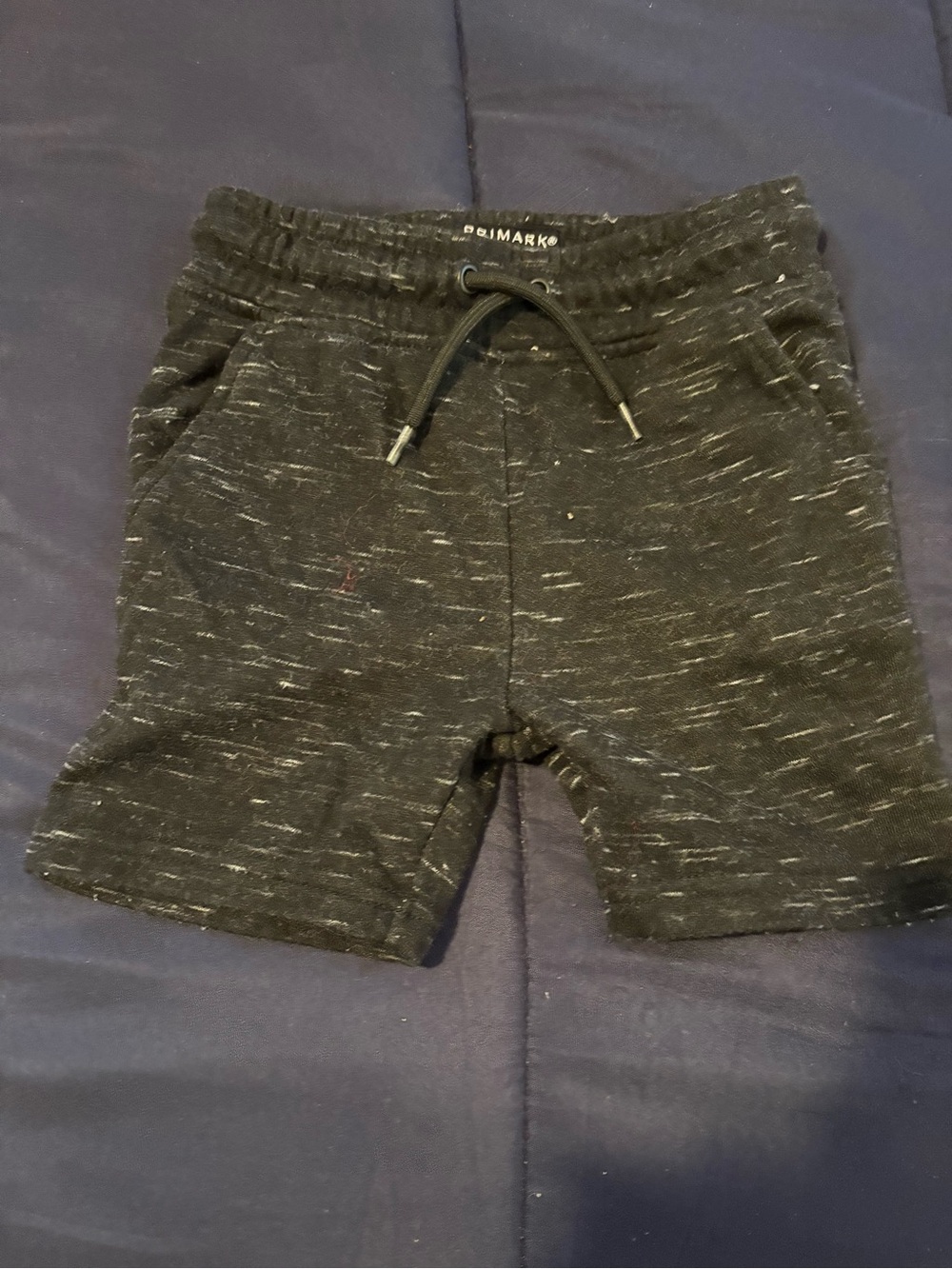Primark Kids Black Space-Dye Drawstring Shorts